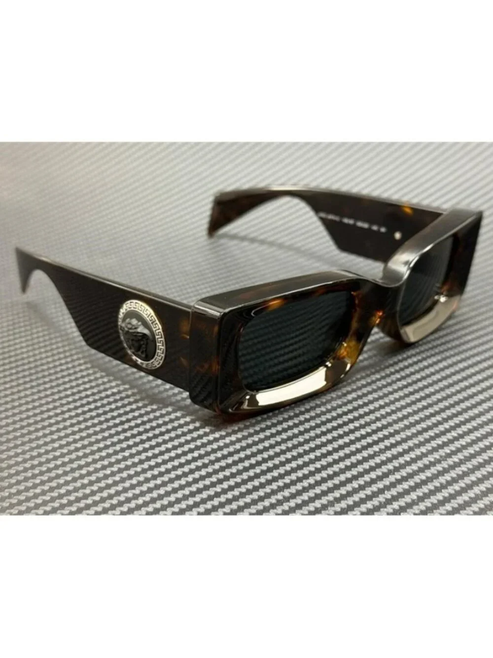 New Versace Men Brown Havana Sunglasses 52-20-140